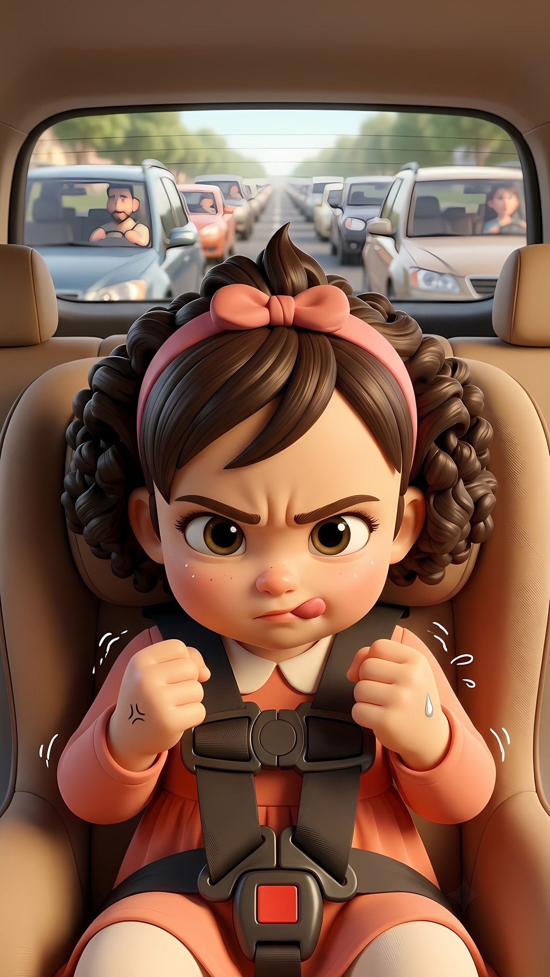 She Declared War On Her Car Seat